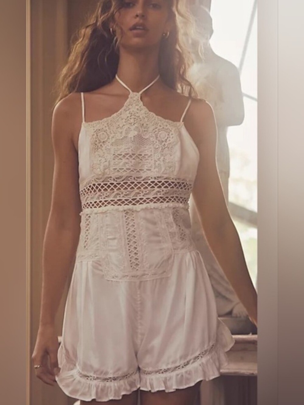 FREE PEOPLE TAYA  Romper - White  SIZE 12